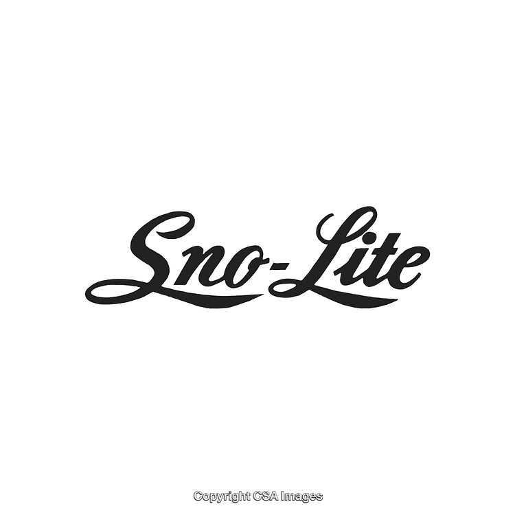 Elegant Retro Sno-Lite Logo Design with Classic Script Style