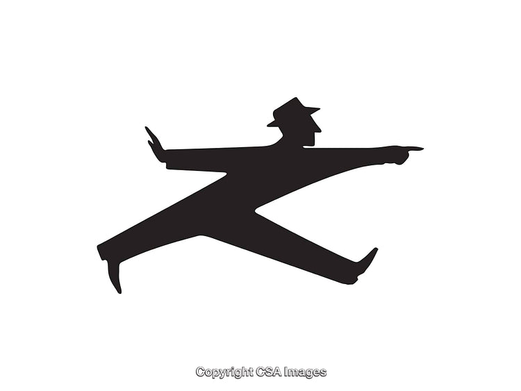 Silhouette of a Leaping Person in a Dynamic Pose