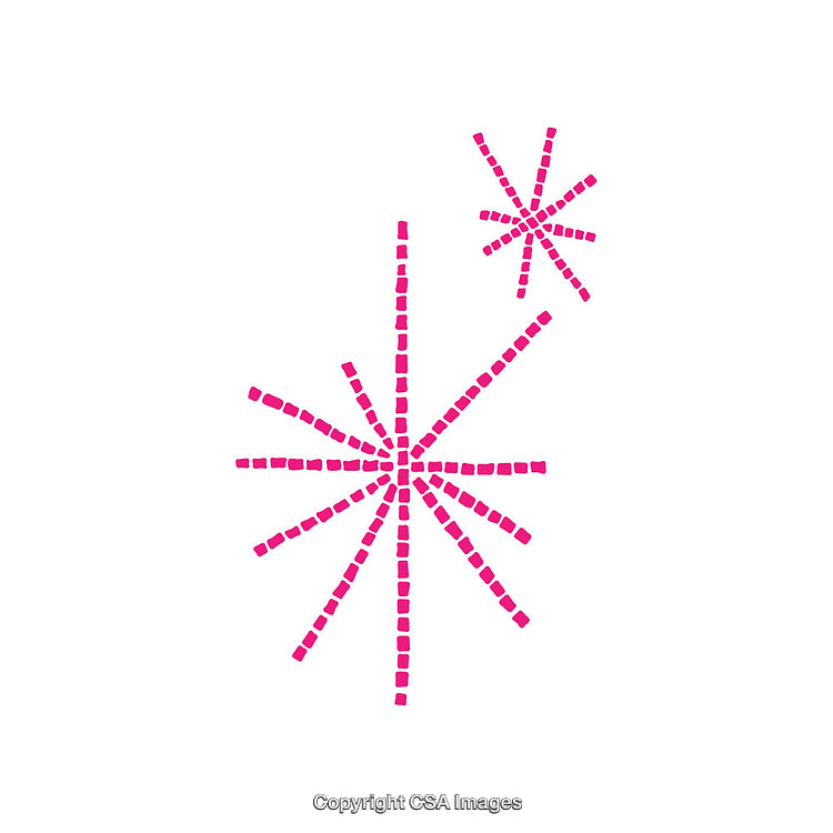 Pink Geometric Starburst Symbol on a White Background