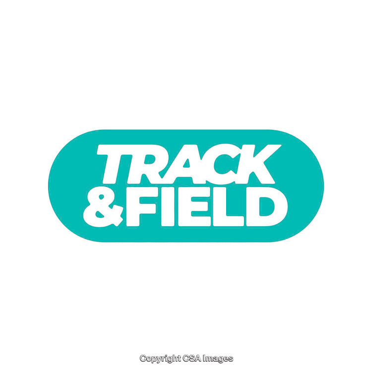 Minimalistic Teal Track and Field Logo Design Isolated on White Background