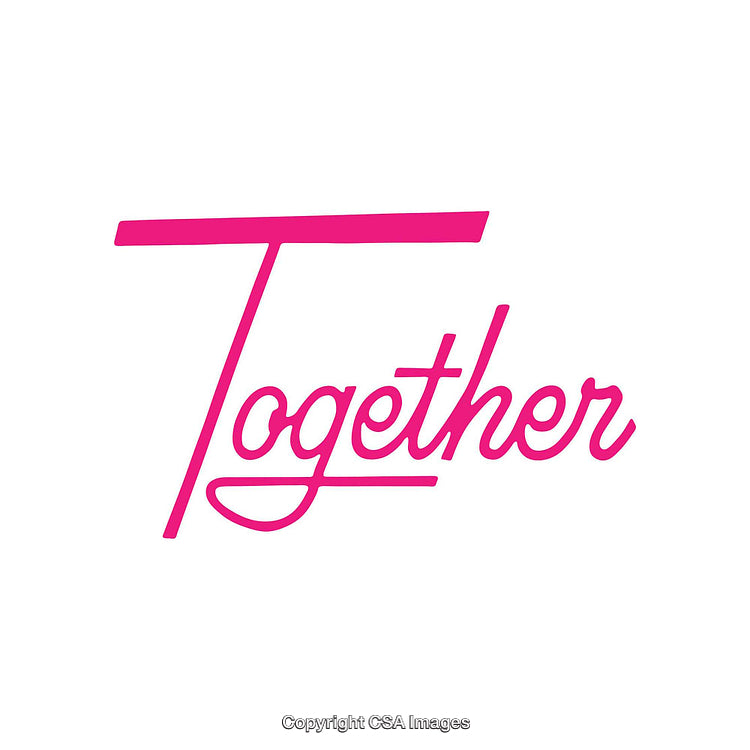 Modern Minimalistic Typography Featuring the Word 'Together' in Vibrant Pink