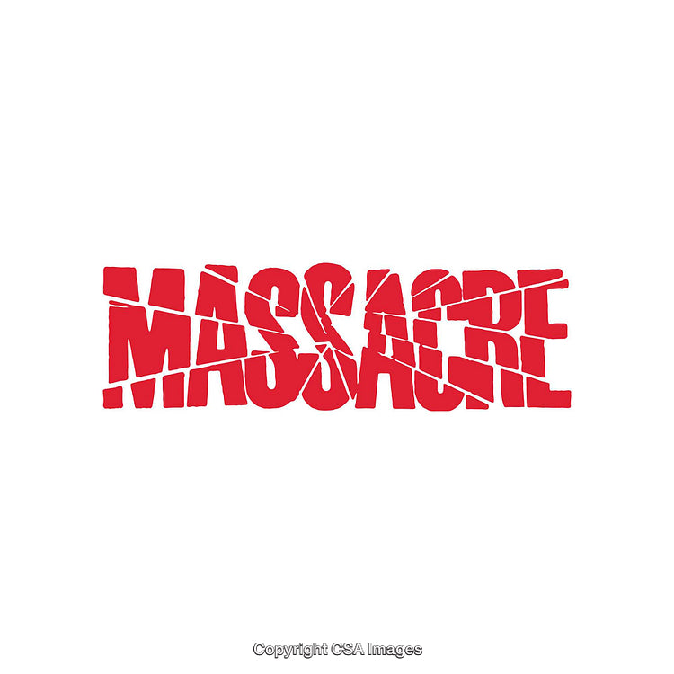 Red Shattered Text with Bold Design on White Background