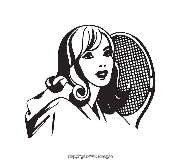 Vintage Black And White Line Art of a Singer Illustration