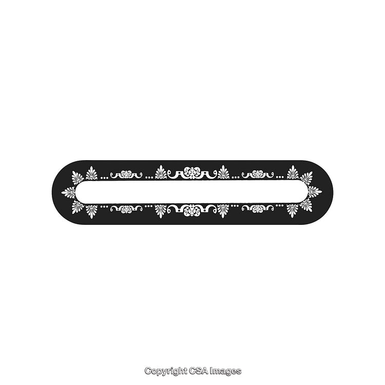 Elegant Ornamental Black and White Decorative Border Design