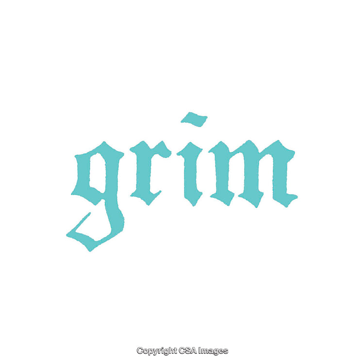 Bold Turquoise Gothic Text on White Background for Unique Designs