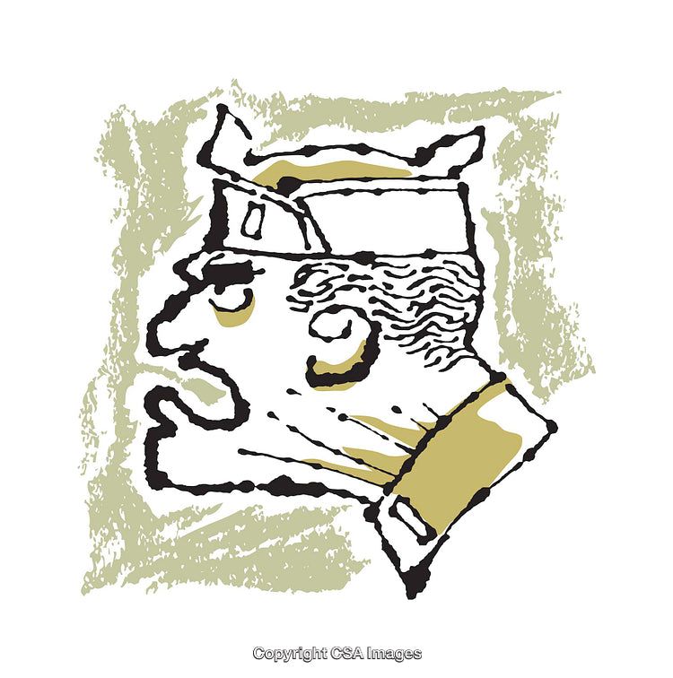 Artistic Illustration of a Character in Retro Abstract Style