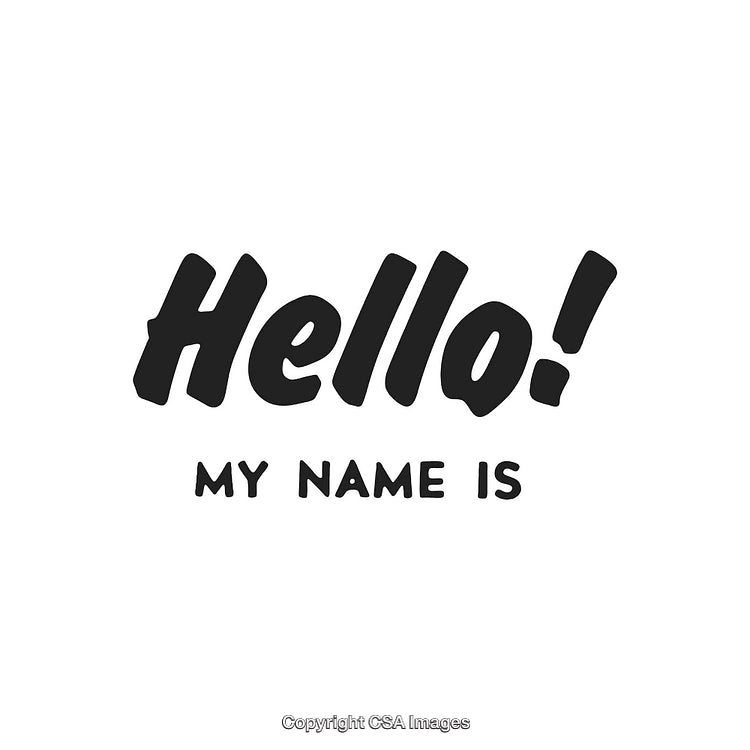 Hello My Name Is Typography Design for Introduction and Personalization