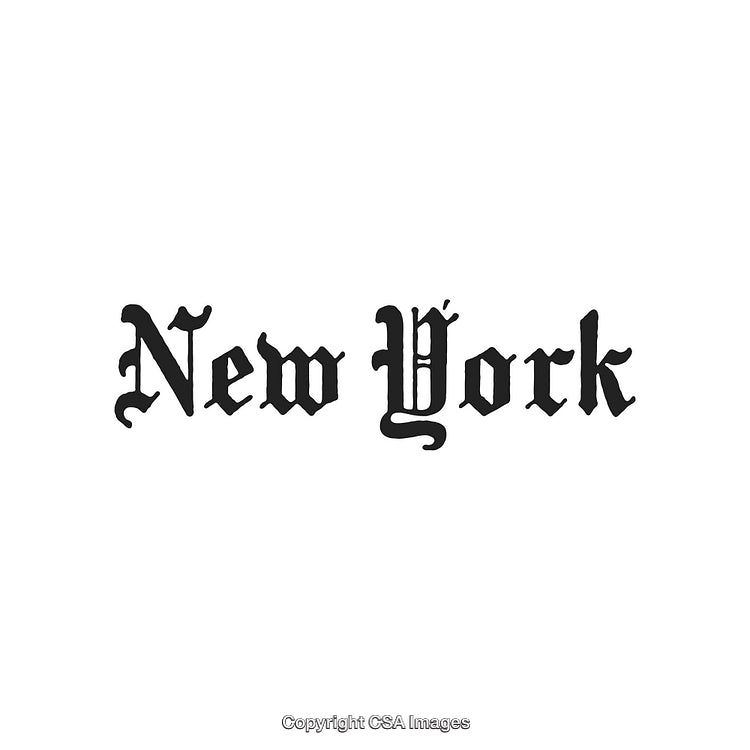 Classic Text Design Featuring the Words New York in Gothic Typeface Style