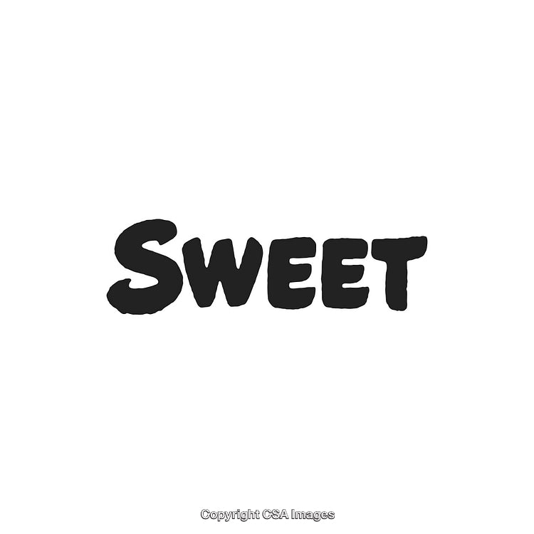 Stylized Word 'Sweet' in Bold Black Font on White Background