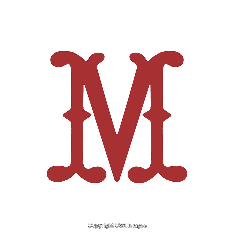 Stylized Red Letter M on a White Background