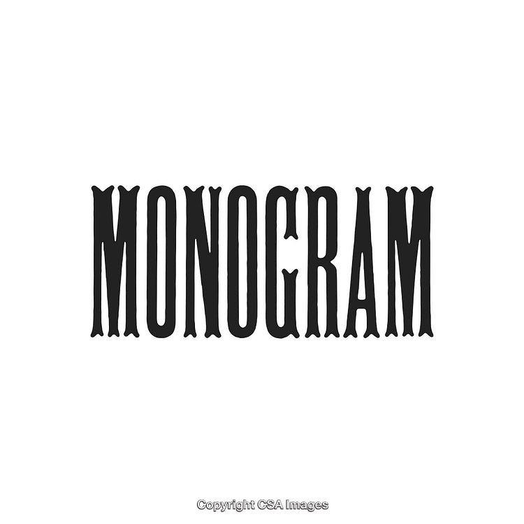 Stylish Vintage Monogram Typography with Classic Design Elements