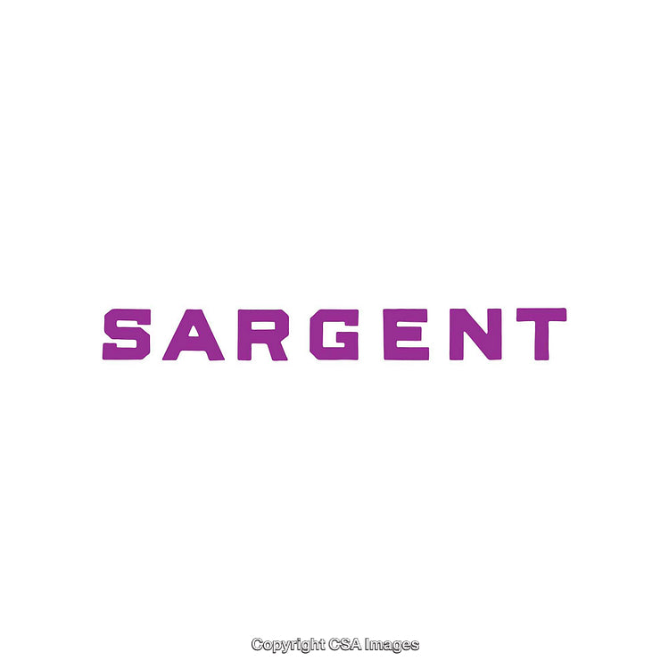 Bold Purple Sargent Text Logo on Clean White Background