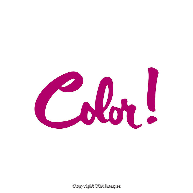 Bright Magenta Handwritten Text Highlighting the Word 'Color' with Exclamation