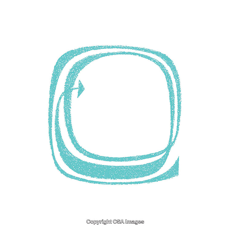 Abstract Illustration of Recycled Arrow Symbol in Turquoise Color