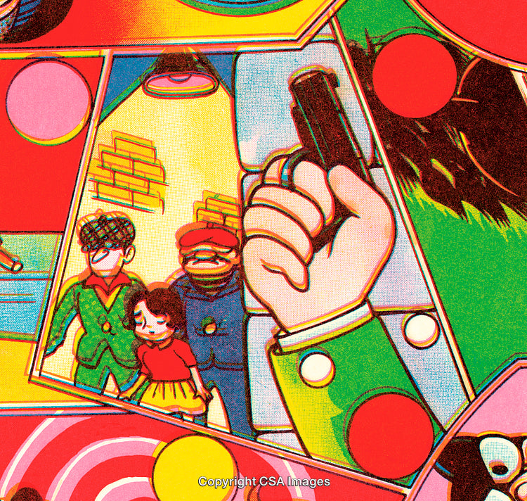 Vibrant Comic Style Illustration with Colorful Characters and Dynamic Scenes