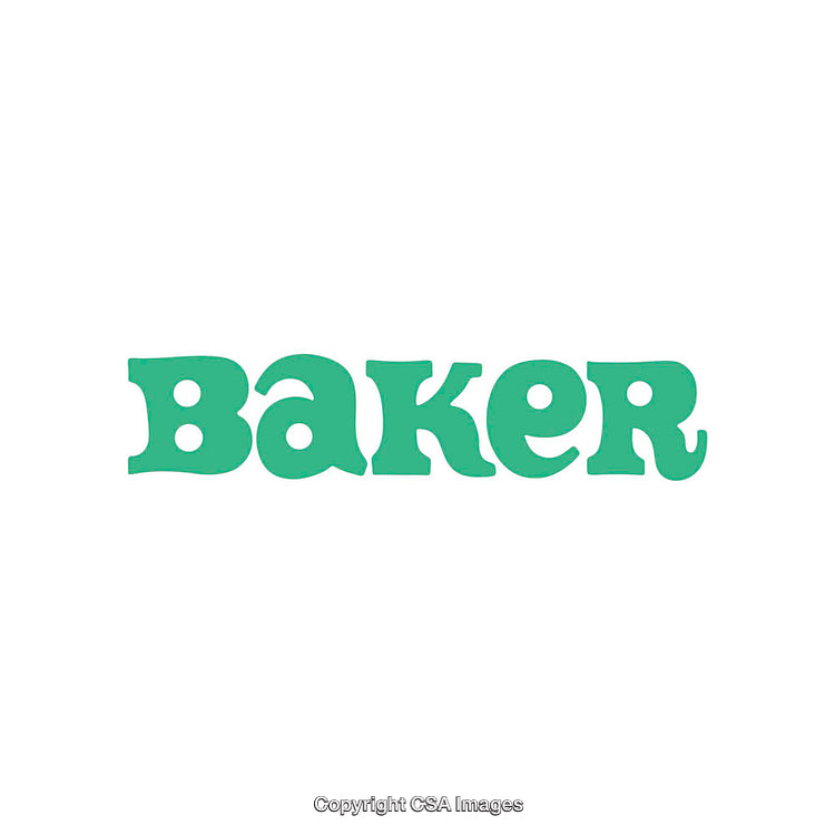 Playful Green Logo Design Featuring the Word 'Baker' on White Background