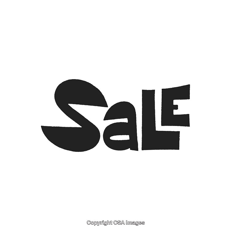 Bold Black Sale Text Design on White Background for Shopping Promotions