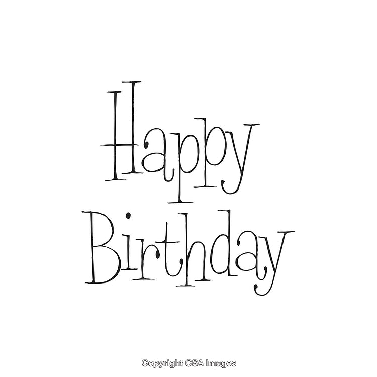 Handwritten Happy Birthday Greeting in Elegant Black Ink on White Paper