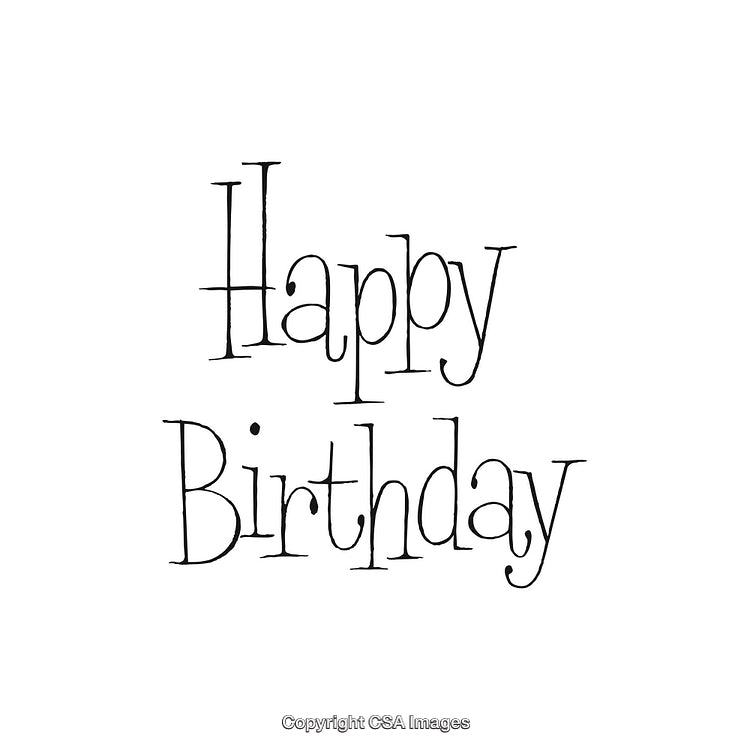 Handwritten Happy Birthday Greeting in Elegant Black Ink on White Paper
