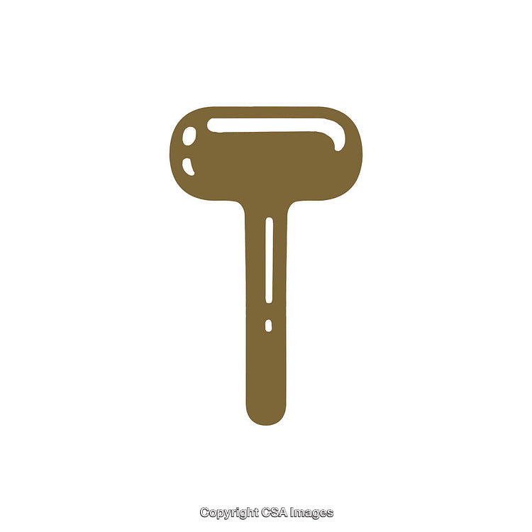 Minimalist Illustration of The Letter T in Brown on White Background