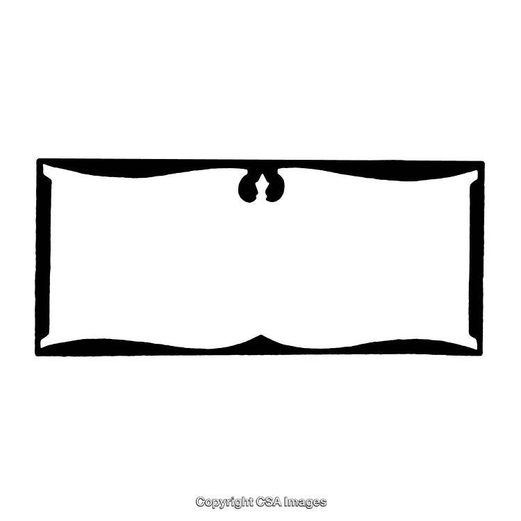 Vintage Black and White Border Frame with Decorative Elements