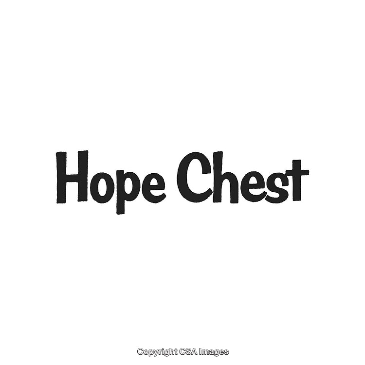 Bold Black Hope Chest Typography on White Background for Design Inspiration
