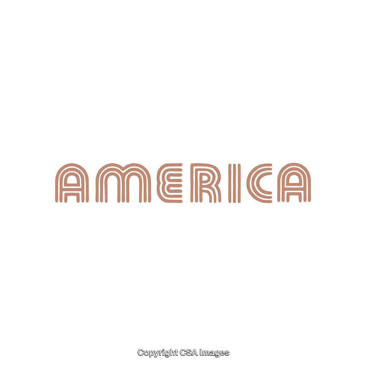 Minimalist Text Design Featuring the Word America in Stylized Letters