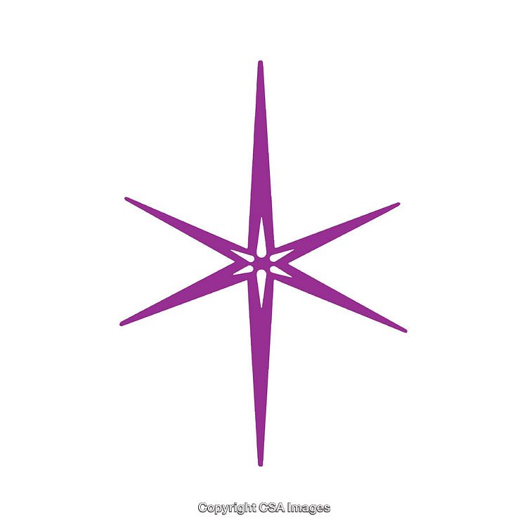 Vibrant Purple Star Symbol with Geometric Sharp Design