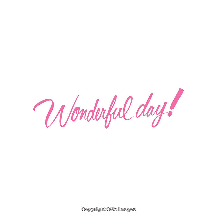 Wonderful Typography Message in Pink on White Background