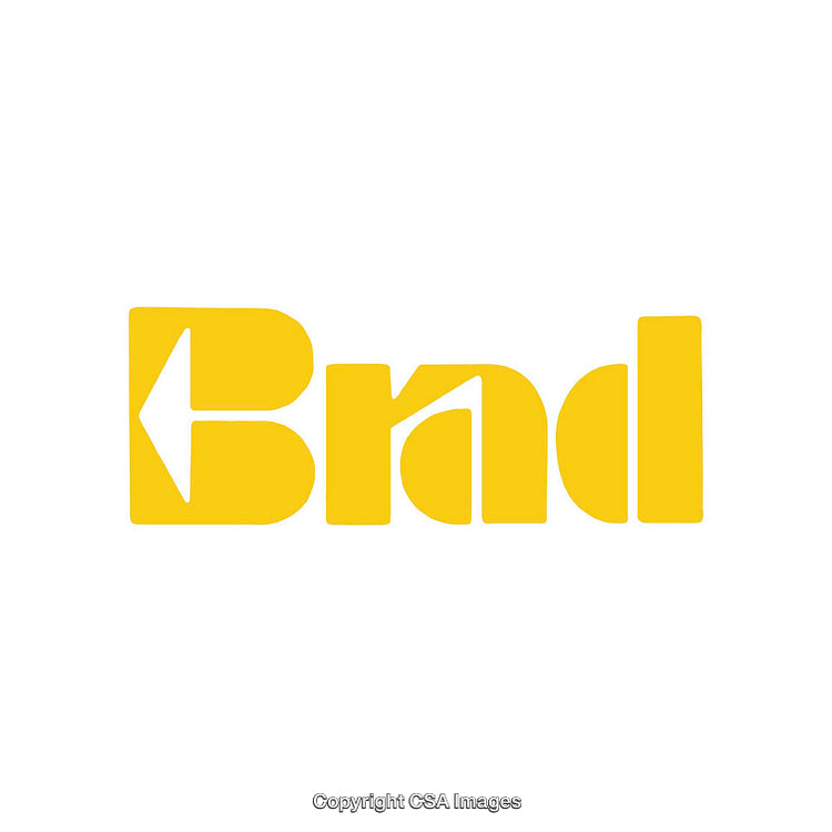 Yellow Typographic Illustration of the Word in Modern Font Style