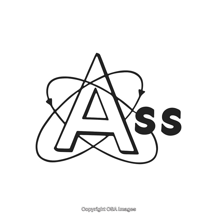 Modern Monochrome Design Featuring a Bold Abstract Atomic Symbol Concept