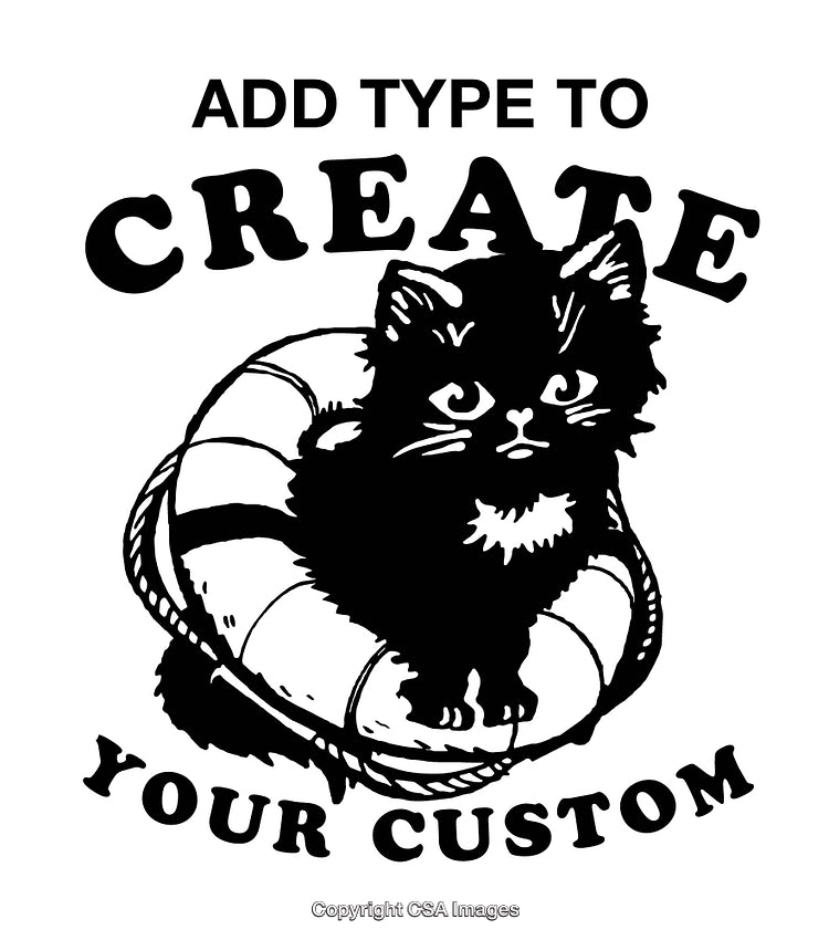 Cat in Lifebuoy Design Format