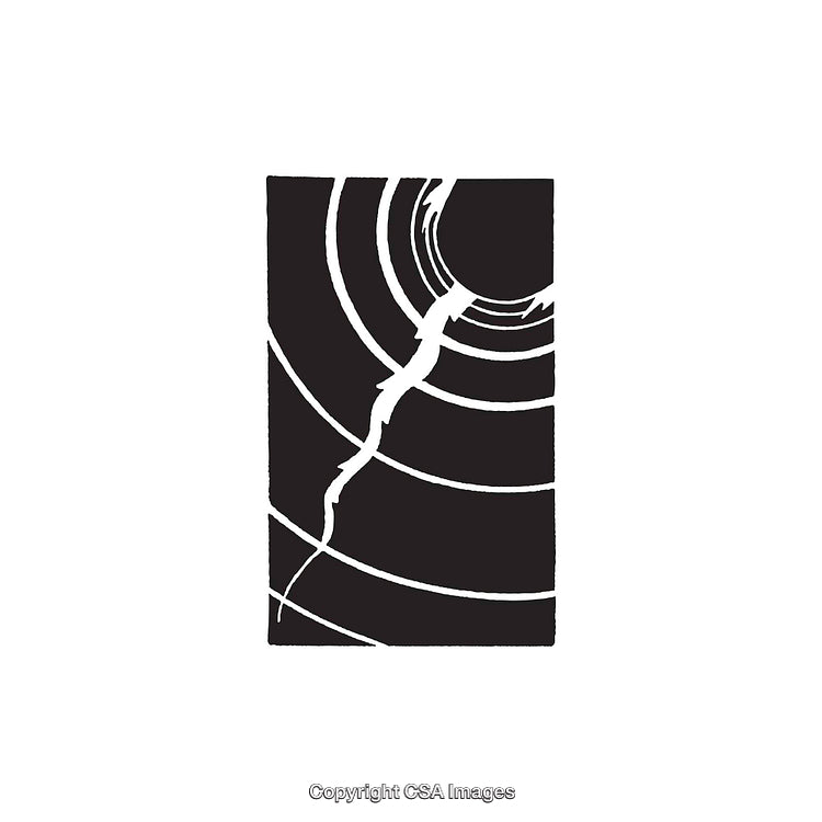Abstract Black And White Circular Crack Design With Modern Aesthetic
