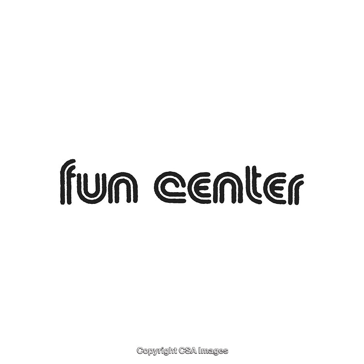 Retro Style Fun Center Logo with Modern Typography Design