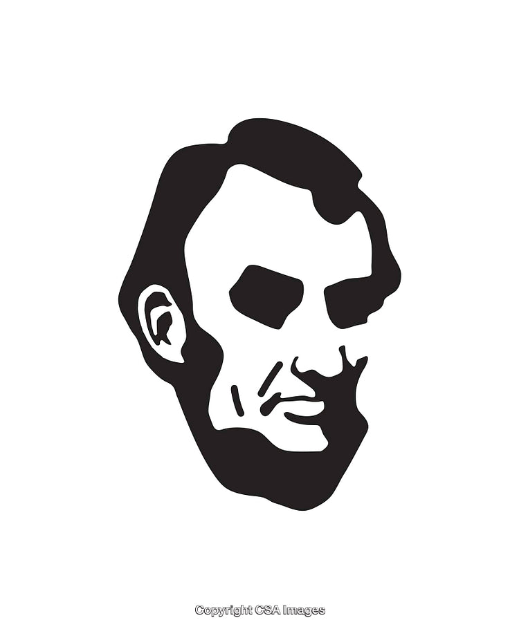 Black and White Minimalist Icon of a Man's Face