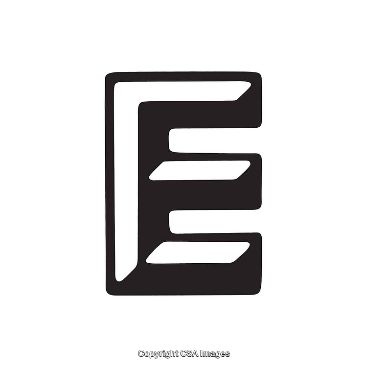 Black And White Artistic Representation Of The Letter E