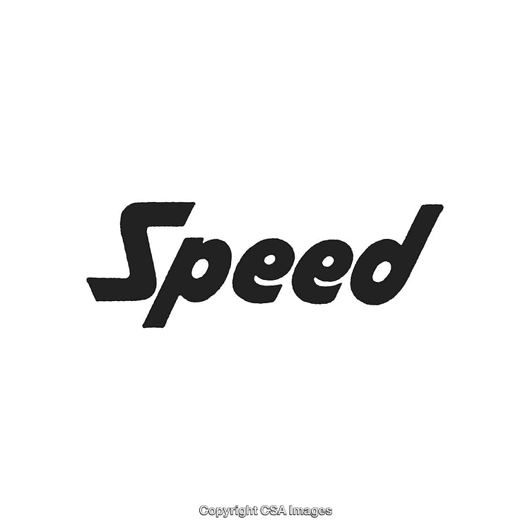 Retro Style Lettering Design for Speed Concept Theme