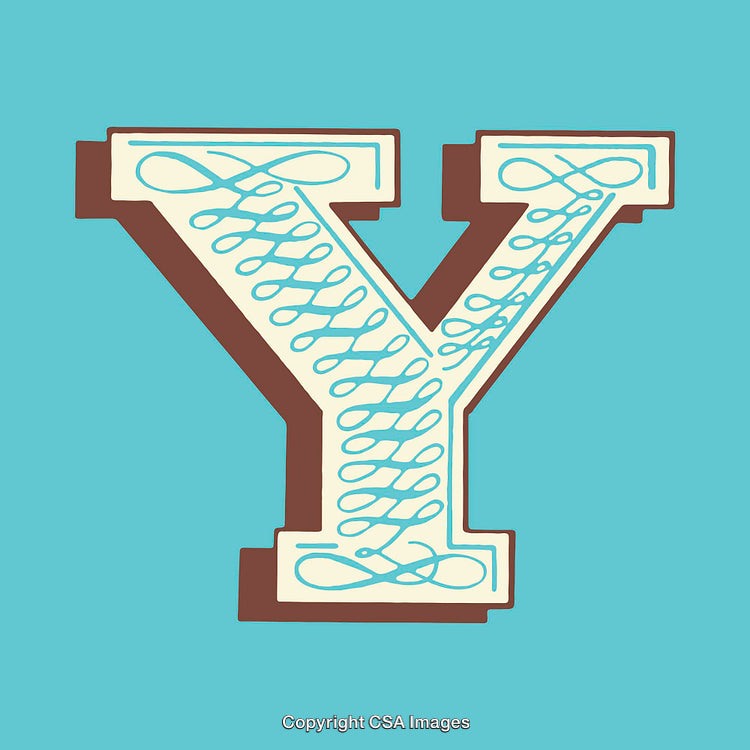 Elegant Letter Y Illustration with Intricate Ornamental Design