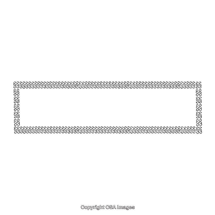 Rectangular Abstract Black And White Border Design Display
