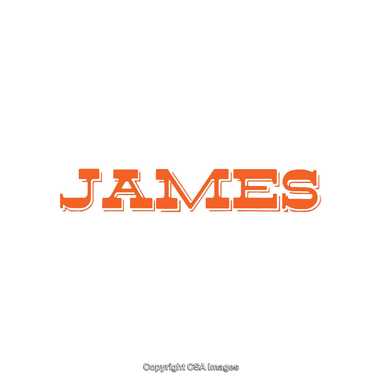 Bold Orange Name Design on White Background for Personalization and Branding
