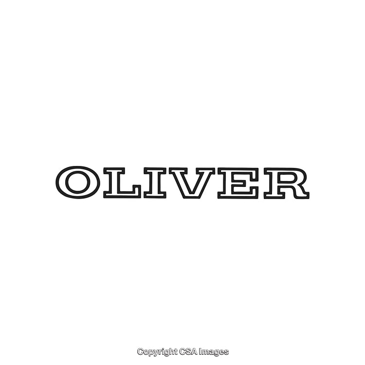 Bold Lettering Design Featuring the Name Oliver in Classic Typeface