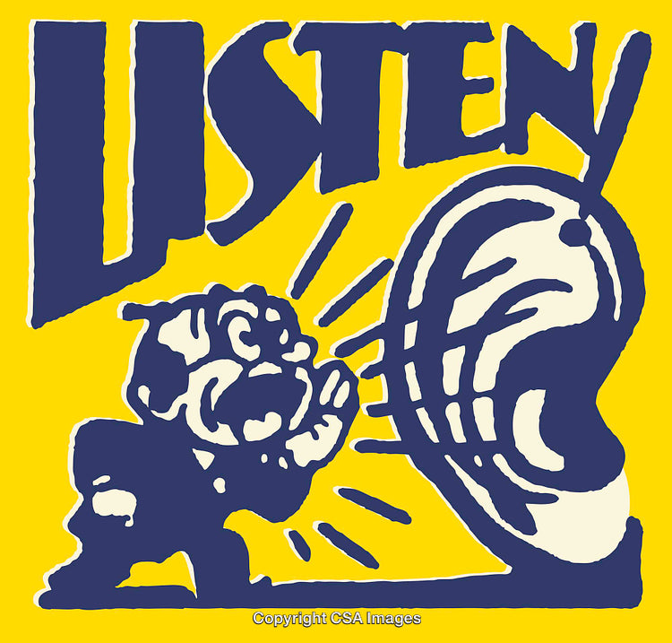 Colorful Illustration Promoting Listening and Communication with Engaging Artwork