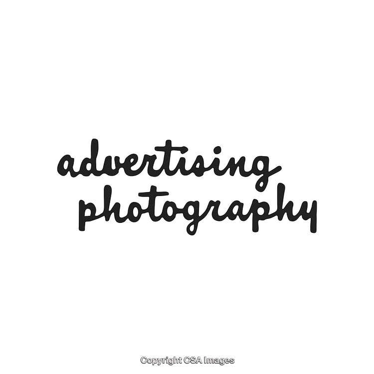 Stylized Typography Design Featuring 'Advertising Photography' in Handwritten Style
