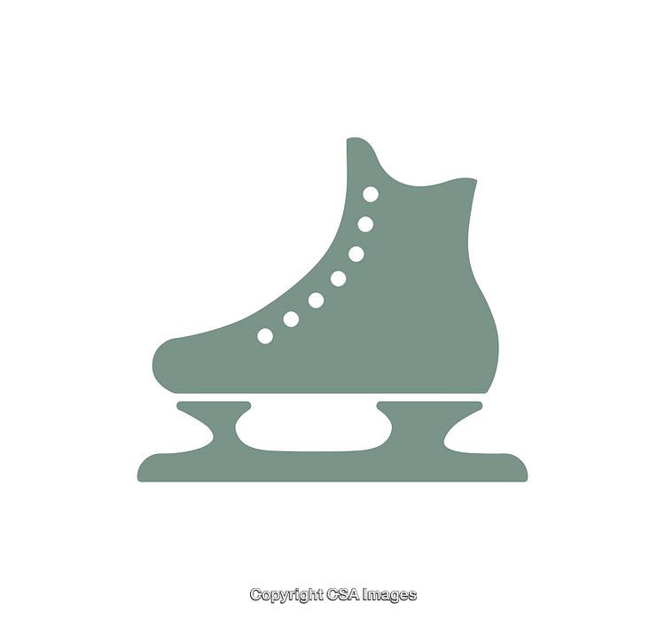 Minimalistic Icon of an Ice Skate in Monochrome Design