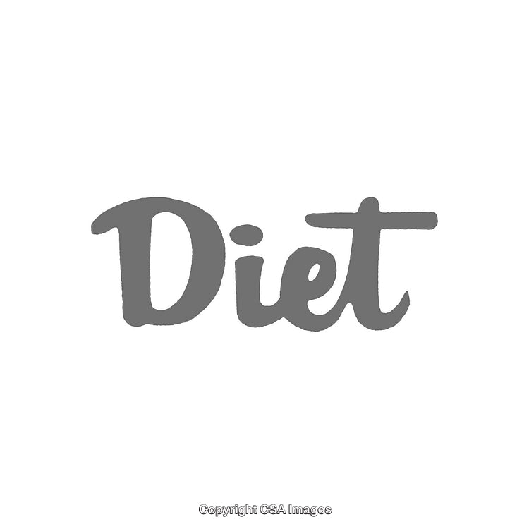 Typography Graphic Featuring the Word 'Diet' in Bold Font Style