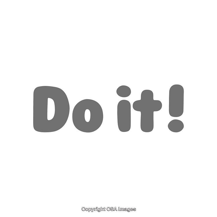 Bold Motivational Typography in Minimalist Style on White Background