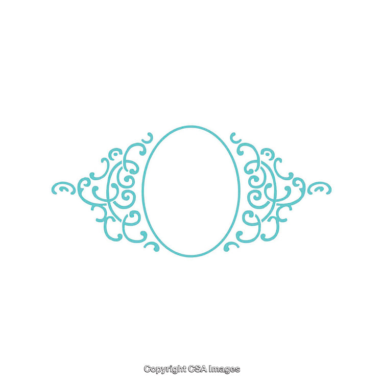 Elegant Decorative Frame Design with Symmetrical Flourishes and Ornamental Style