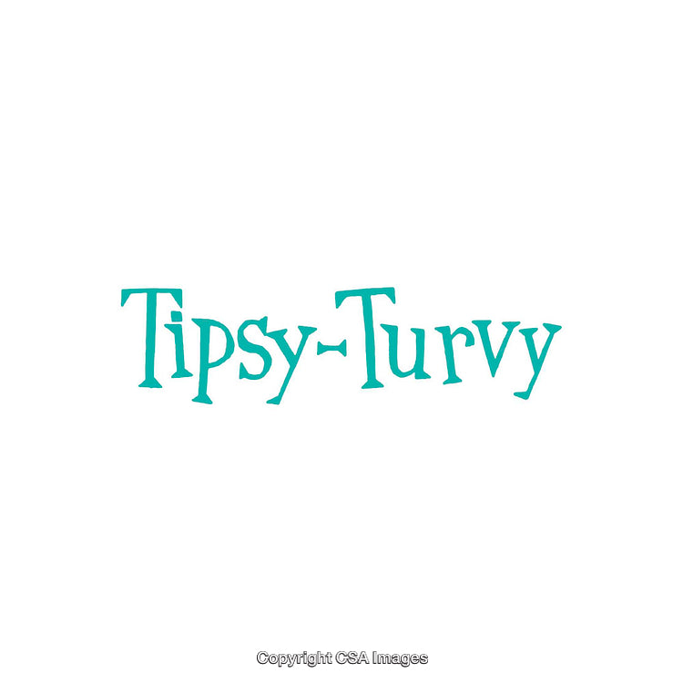 Whimsical Turquoise Tip-Tilted Lettering on Clean White Background