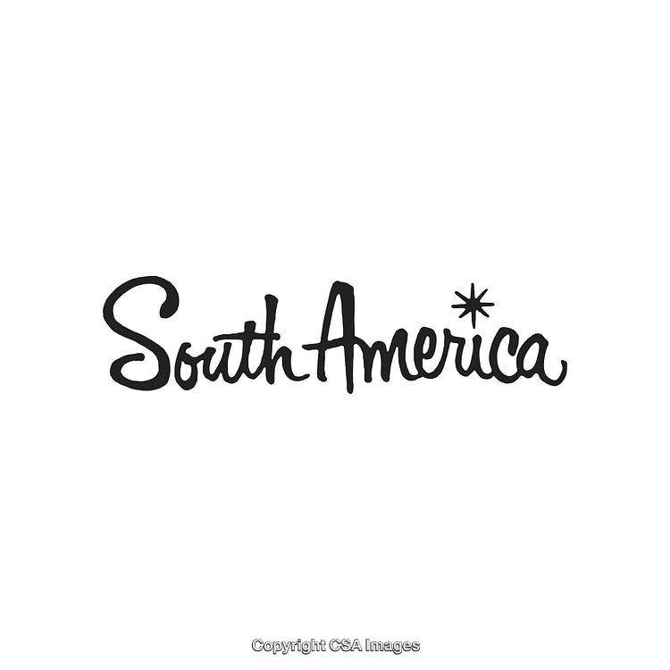 Elegant Handwritten South America Text with Iconic Artistic Flair