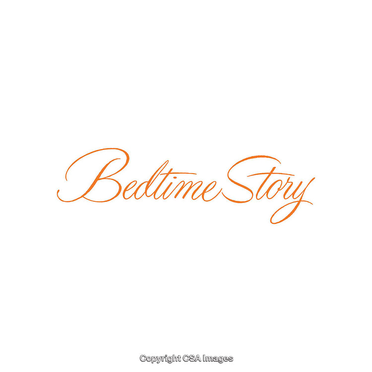 Elegant Handwritten Typography Displaying 'Bedtime Story' in Orange Script
